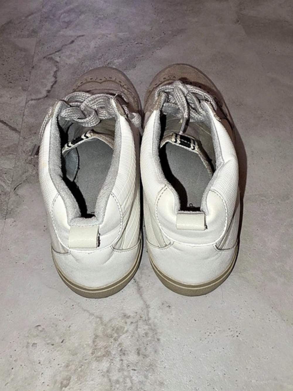 Shu Shop High-Top Star Sneakers in White & Brown - Picture 5 of 7